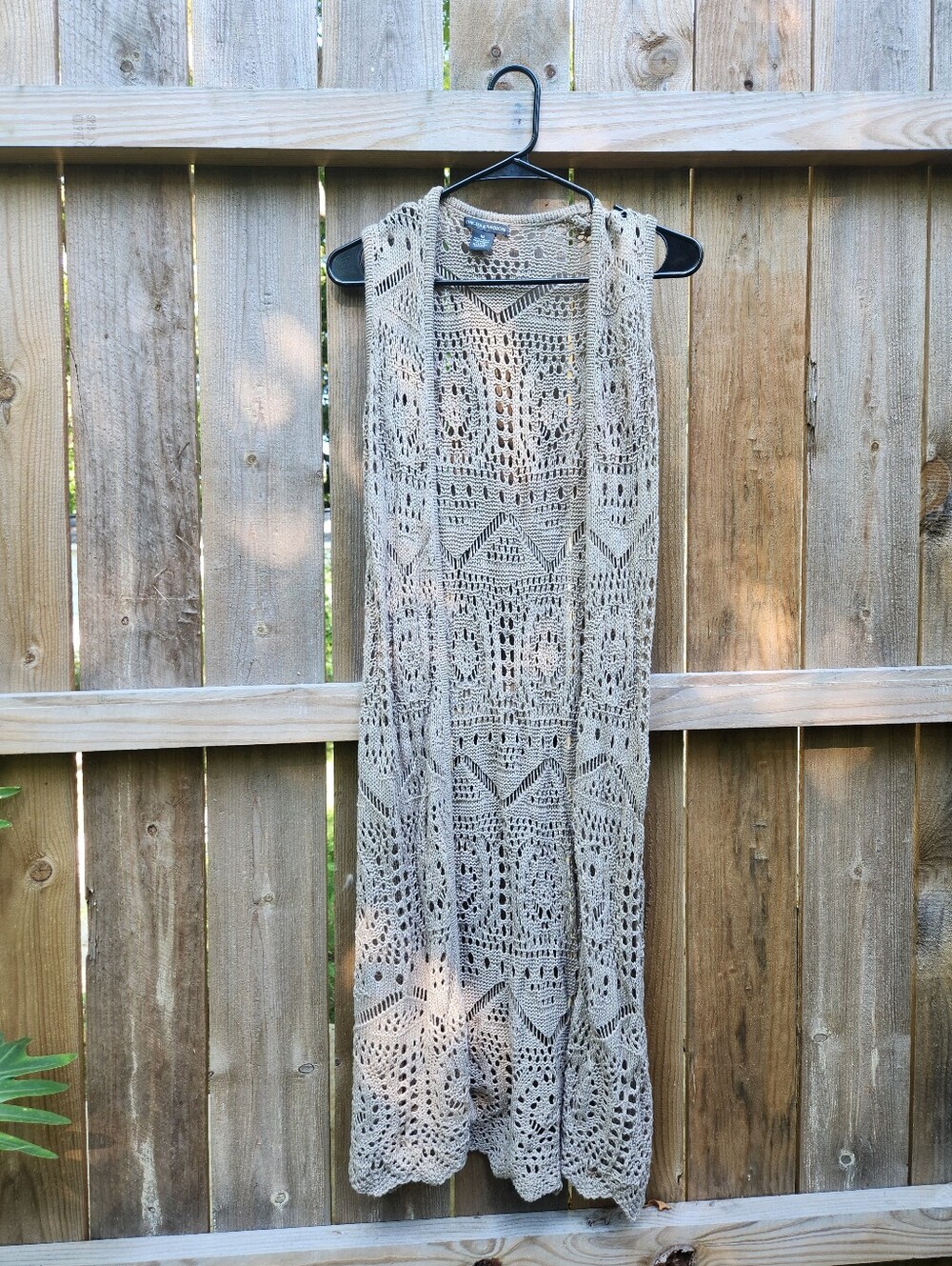 Sleeveless Crochet Duster